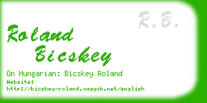 roland bicskey business card